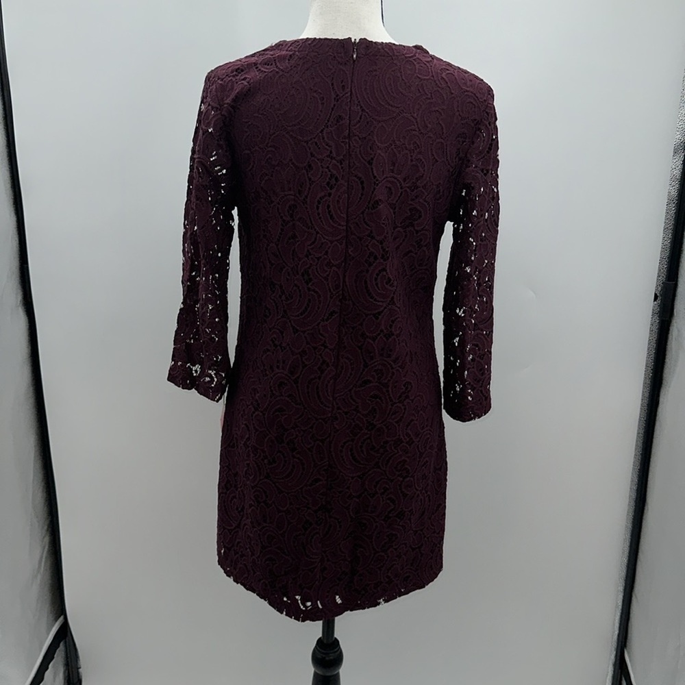 NWT Xhileration maroon lace a-line mini dress size small - Picture 7 of 9